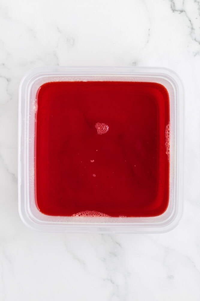 sheet of red jello